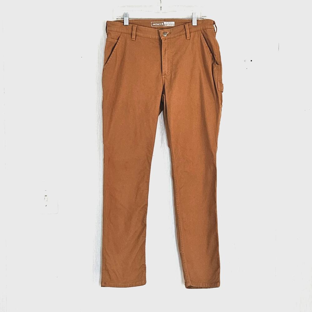 Carhartt Women's Essential Ashland Cargo Pant Brown Sz 10 Reg EUC - Picture 2 of 12